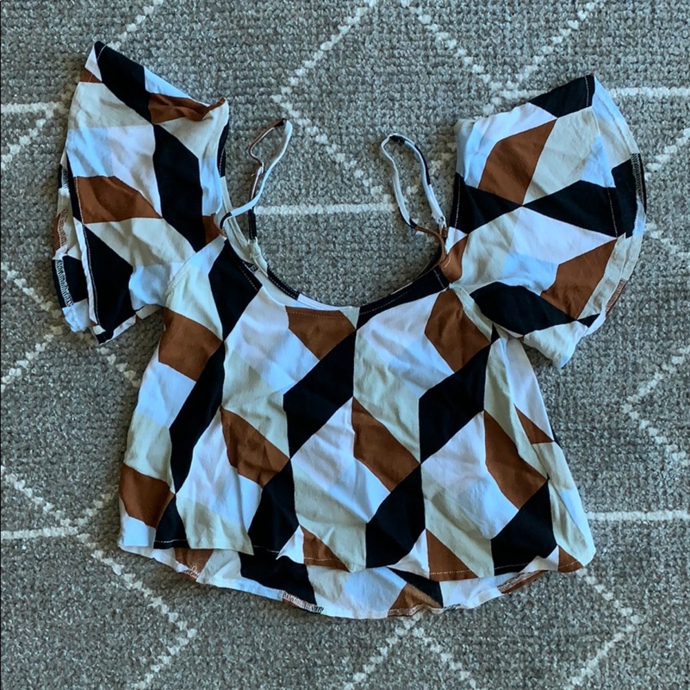 Ava Sky Cold Shoulder Top